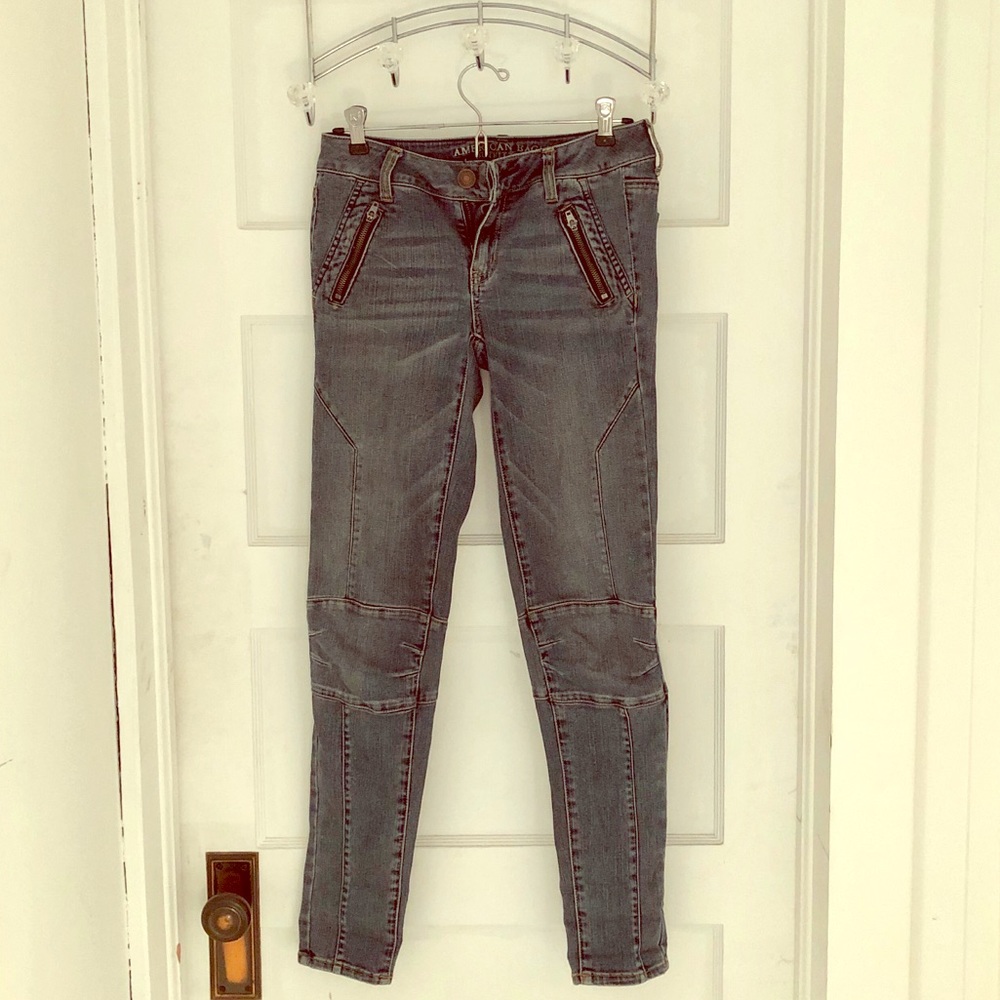 American Eagle Moto Jegging Ankle Super Stretch